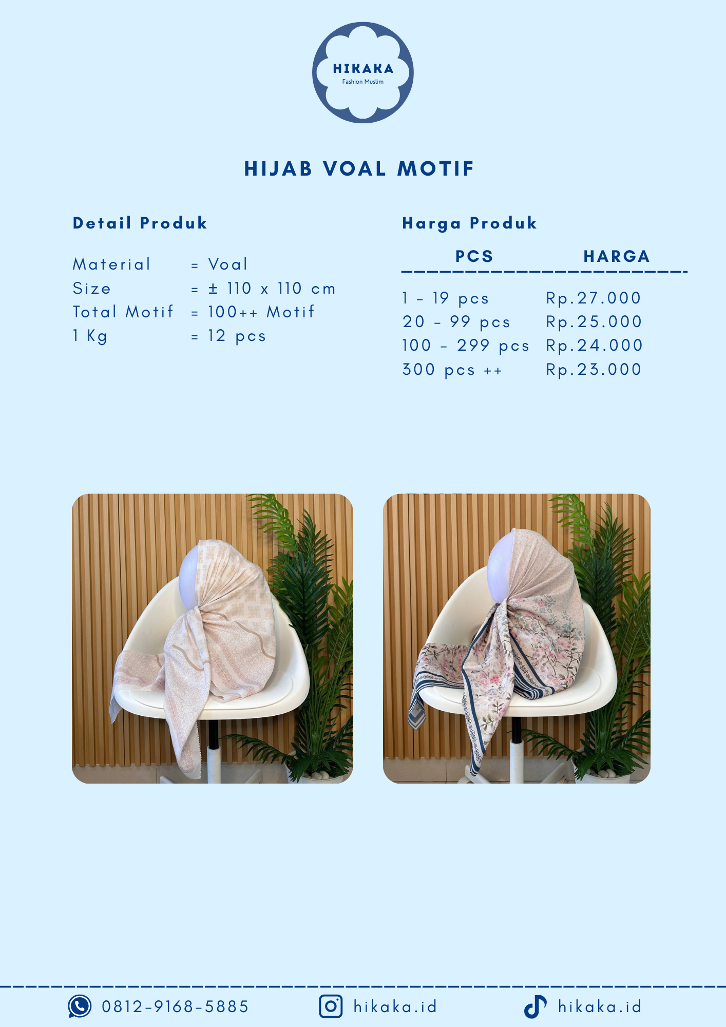 6 - Hijab Voal Motif